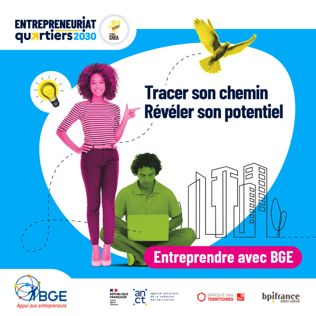 Entreprendre dans les QPV — Programme Entrepreneuriat Quartiers 2030